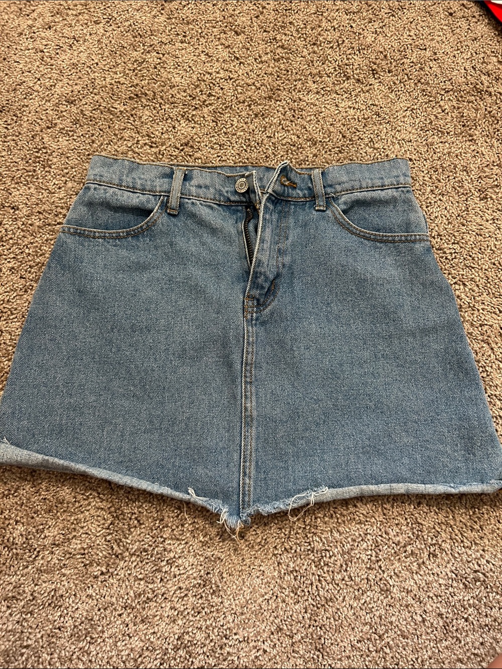 Classic Denim Mini Skirt - Medium Blue
